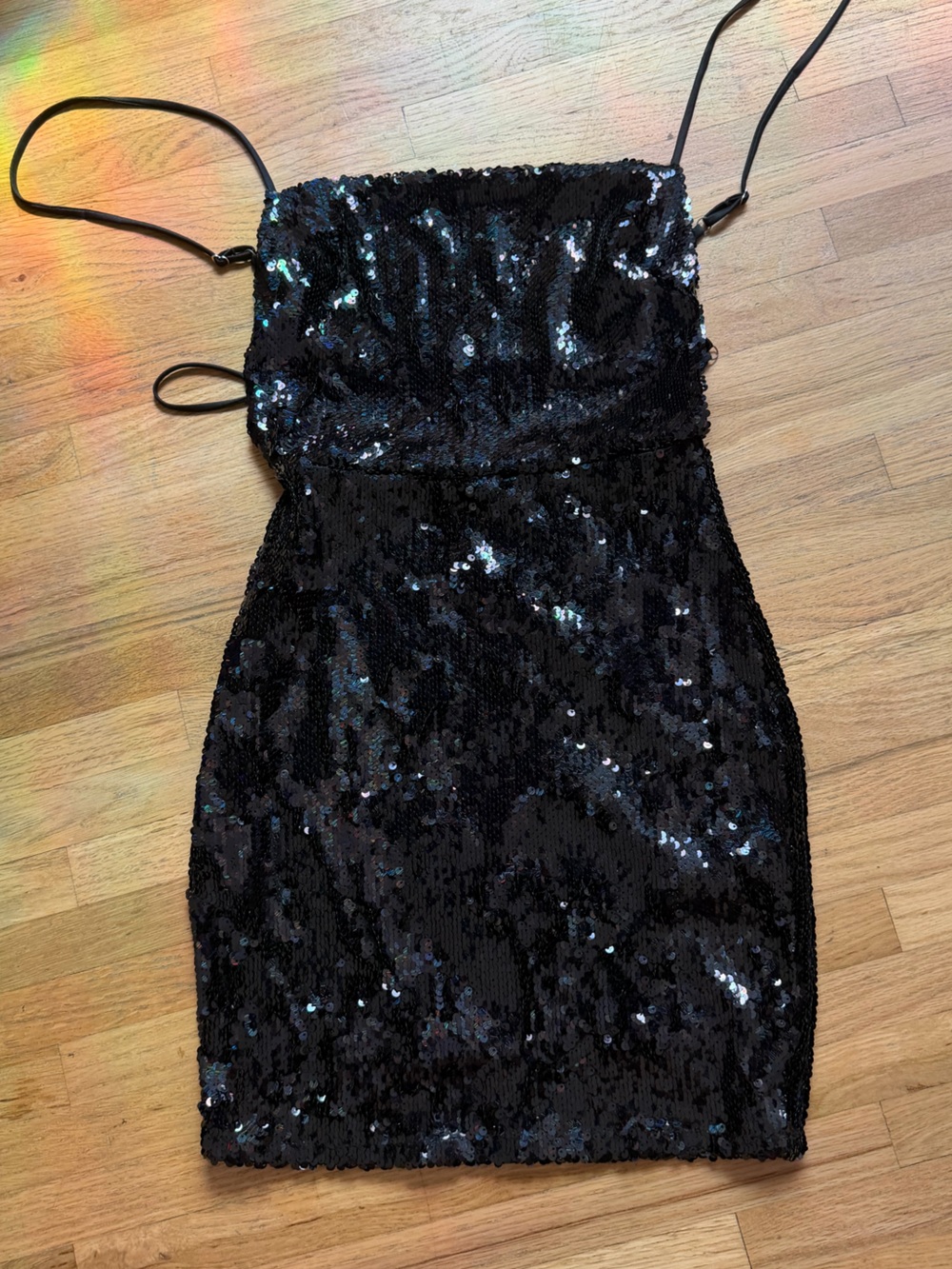 Lucy in the Sky Black Sequin Mini Dress - Size Small